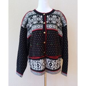 Koret vintage partial wool blend Fair Isle cardigan